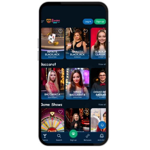 BaxterBet Casino register